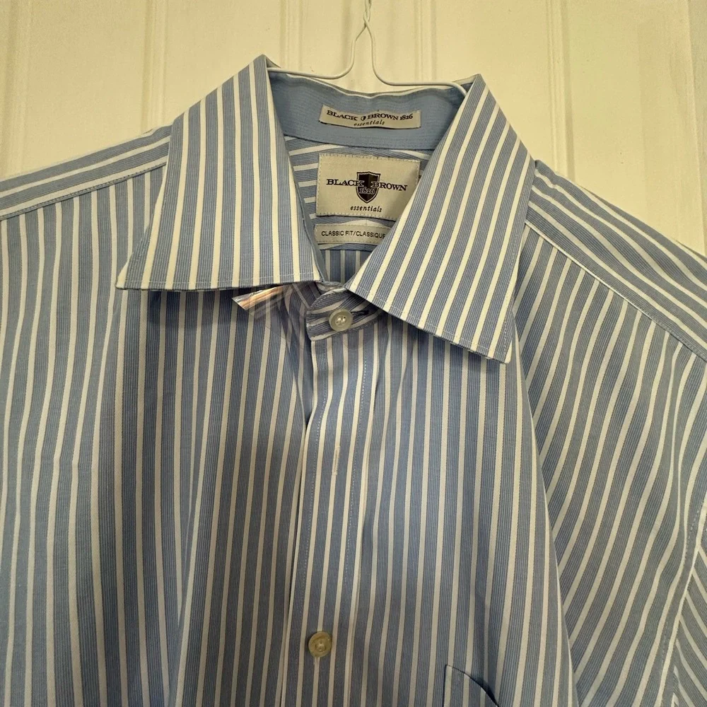 Men’s Black Brown 1826 dress shirt - Picture 6 of 7